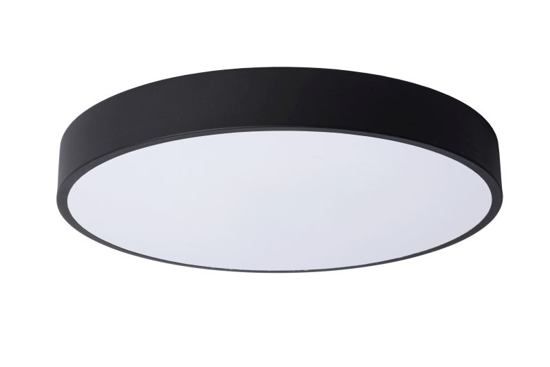 Lucide UNAR - Zapustené stropné svietidlo - Ø 39,5 cm - LED Dim. - 1x24W 2700K - 3 StepDim - Čierny